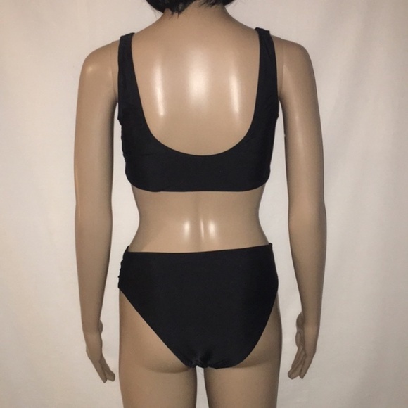 New Wrapped Chest High Waisted Solid Bandage Bikini - Picture 4 of 13